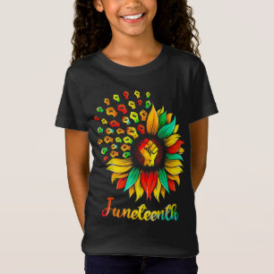 Sunflower Fist Juneteenth Black History African Am T-Shirt