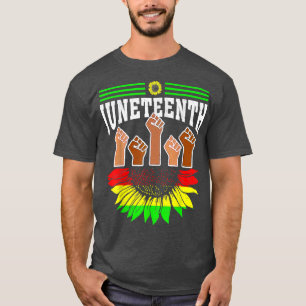 Sunflower Fist Juneteenth Black History African Am T-Shirt