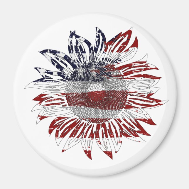 Sunflower flag  magnet (Front)