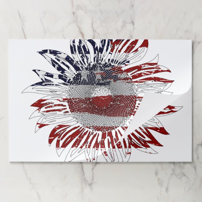 Sunflower flag Paper placemats (Folded)
