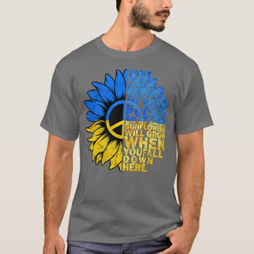 Sunflower Flag Ukraine Peace Support Ukraine Sunfl T_Shirt