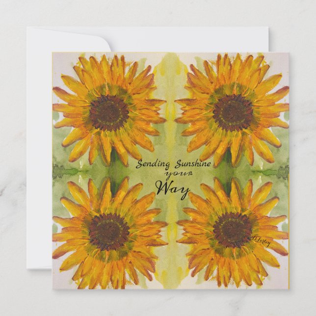 Sunflower Flat Thank You Card (Front)