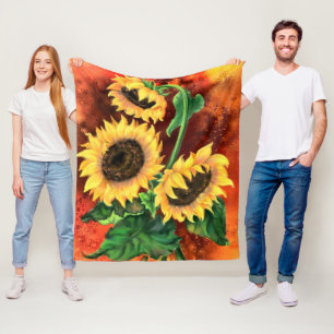 Sunflower Fleece Blanket