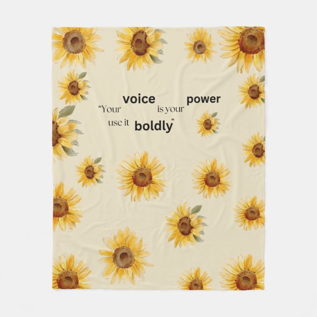 sunflower Fleece Blanket (Front)