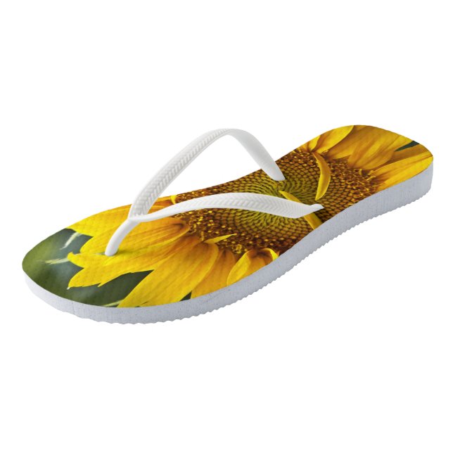 Sunflower Flip Flops (Angled)