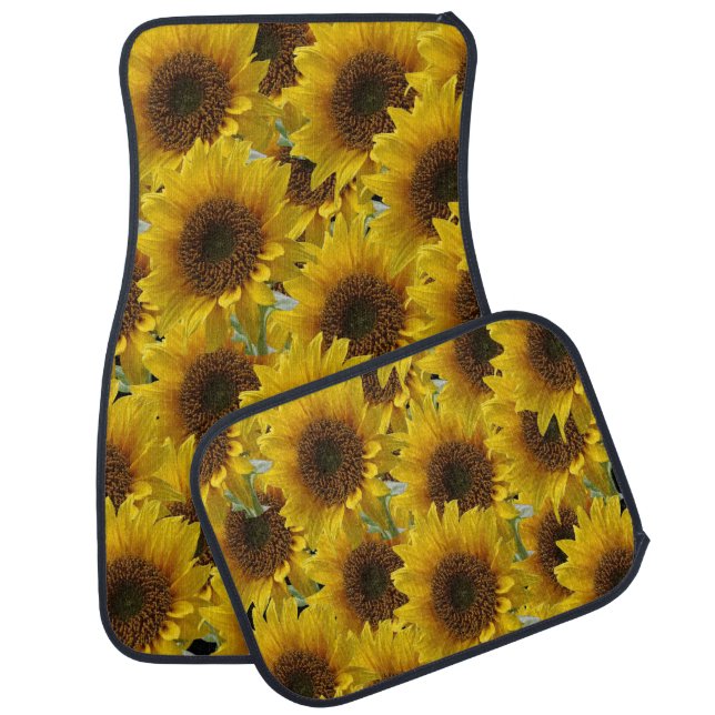 Sunflower Floor Car Mats (Set)