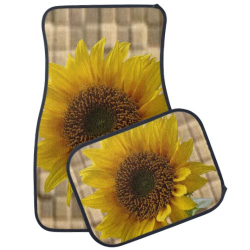 Sunflower floor car mats