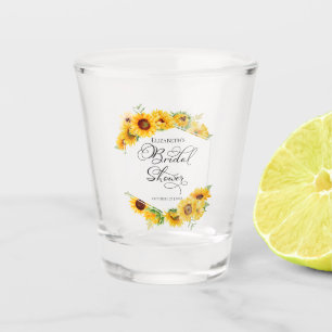 Sunflower Floral Arch Fall Bridal Shower Shot Glass
