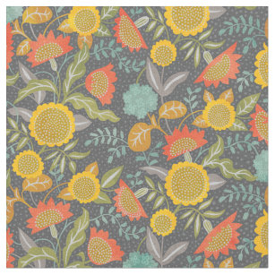 Sunflower fabric summer floral from Brick House Fabric: Novelty Fabric