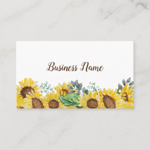 sunflower floral, boutique  business card