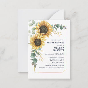 Sunflower Floral Bridal Shower Invitation