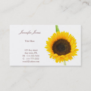 Sunflower Floral Business Card