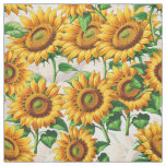 Sunflower Floral Cottagecore Pattern Textile Fabric