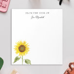 Sunflower Floral Custom Add Your Own Name Women Notepad at Zazzle