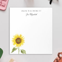 Sunflower Floral Custom Add your Own Name Women Notepad