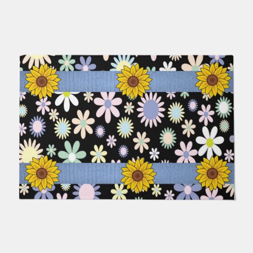 Sunflower Floral Door Mat