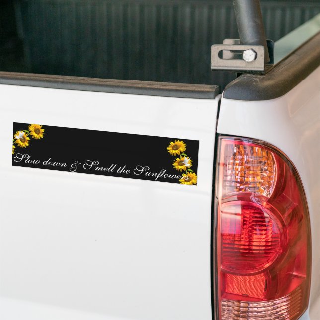 Sunflower Floral Dove Bumper Sticker (On Truck)