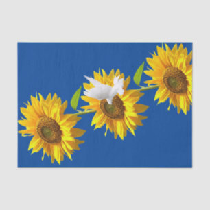 Sunflower Floral Dove Tissue Paper