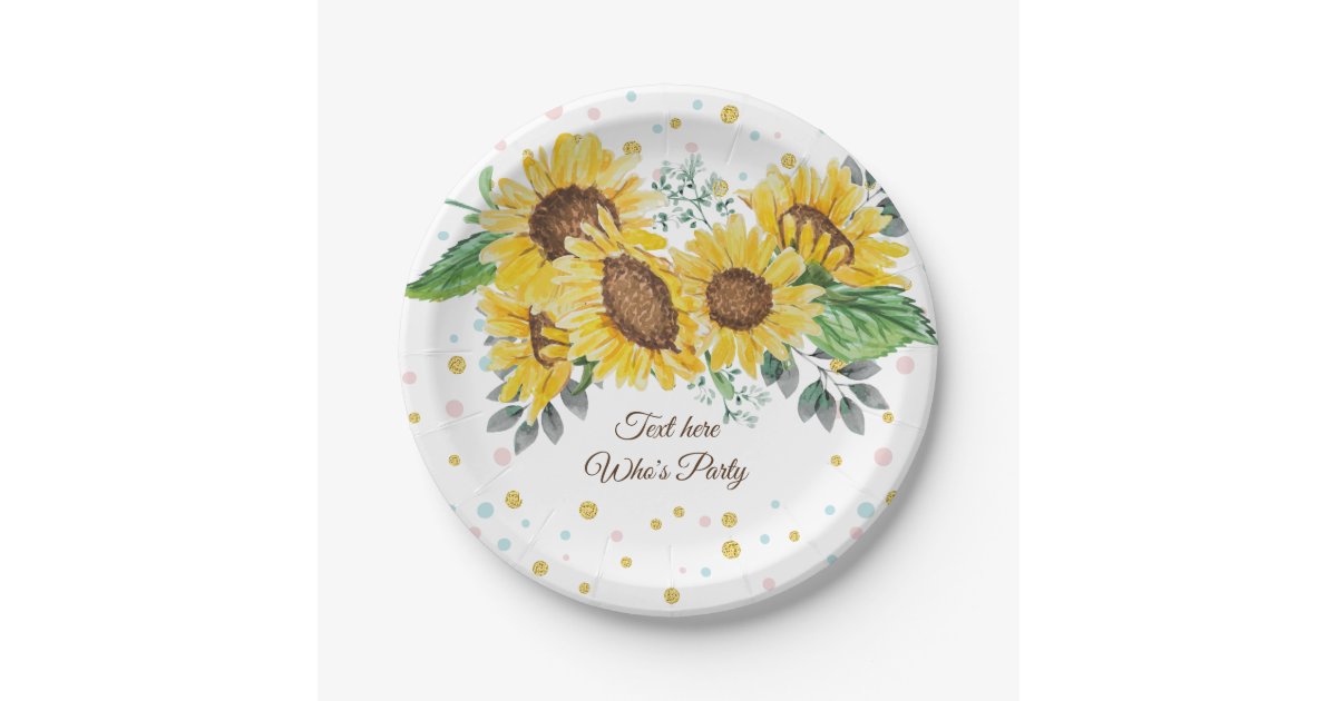 Sunflower Floral Flower Paper Plate Zazzle Com Find & download free graphic resources for floral pattern. zazzle