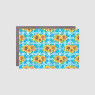 Sunflower Floral Frog Car Magnet