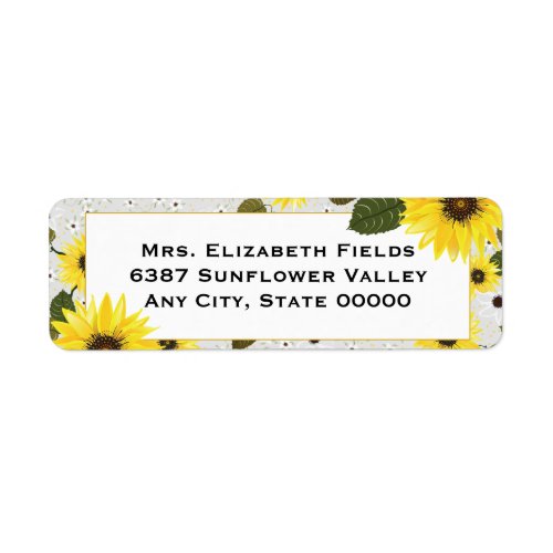 Sunflower Floral Garden Label