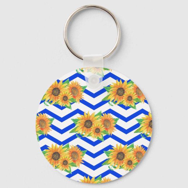 Sunflower Floral Gardens Keychain (Front)
