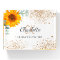Sunflower floral gold glitter monogram name
