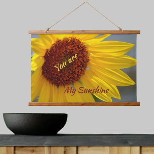 Sunflower Floral My Sunshine Photographic Hanging Tapestry