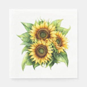 Sunflower Floral Napkins