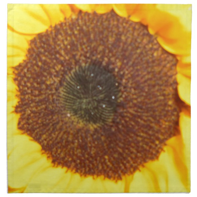 Sunflower Floral Nature Flower Napkin (Front)