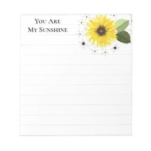 Sunflower Floral Notepad