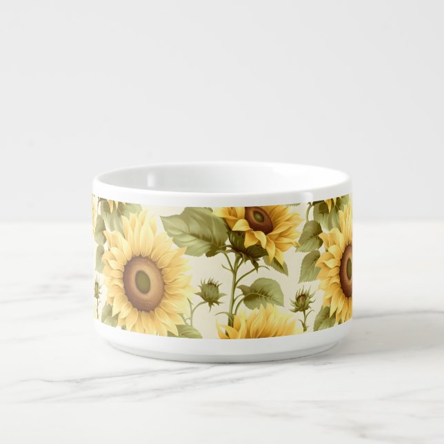 Sunflower Floral Pattern  Bowl (Center)
