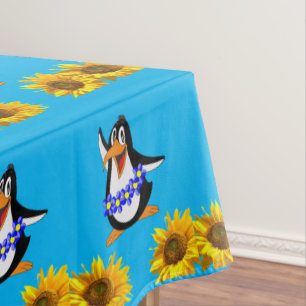 Sunflower Floral Penguin Tablecloth
