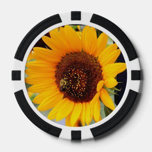 Sunflower Floral Photo Poker Chips