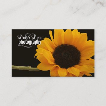 Sunflower Floral Photographer Business Card by RossiCards at Zazzle