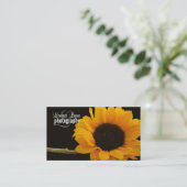 Sunflower Floral Photographer Business Card (Standing Front)