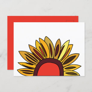 Sunflower Floral Postcard