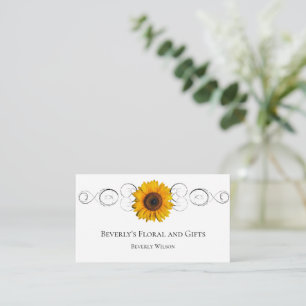 Sunflower Floral Shop Business Card