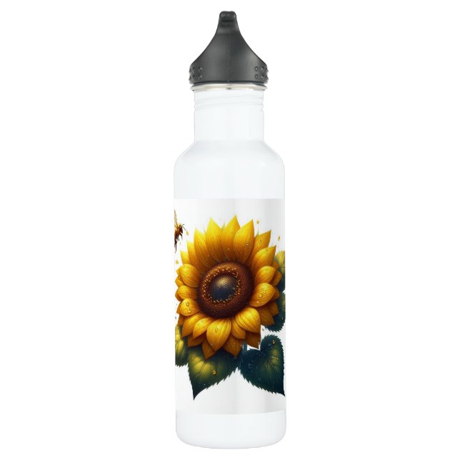 Sunflower Floral Summer  Stainless Steel Water Bottle (Right)