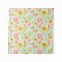 Sunflower Floral Tapestry – Bright Boho Wall decor