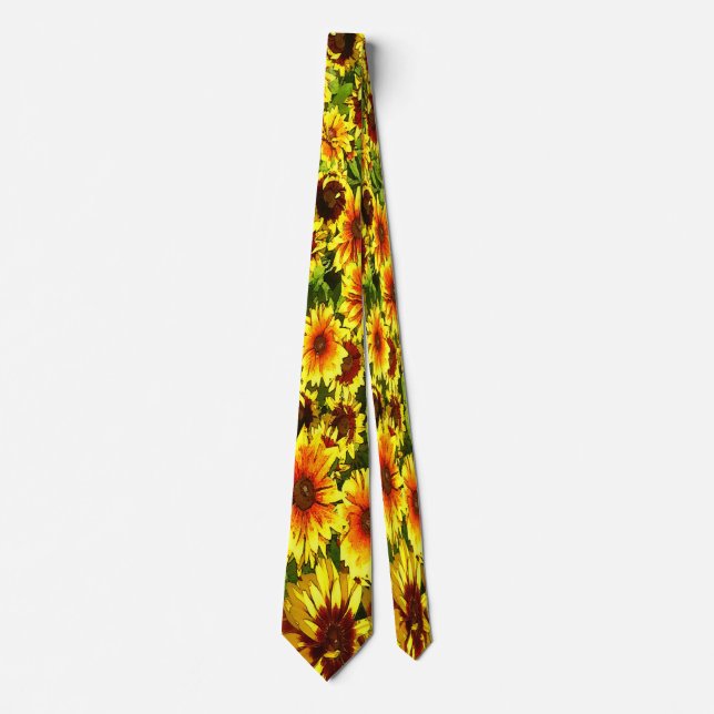 Sunflower Floral  Tie (Front)