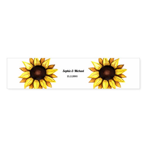 Sunflower Floral  Wedding Yellow White   Napkin Bands