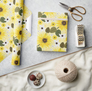 Sunflower Floral Wrapping Paper