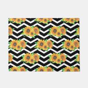 Sunflower Floral Wreath Doormat
