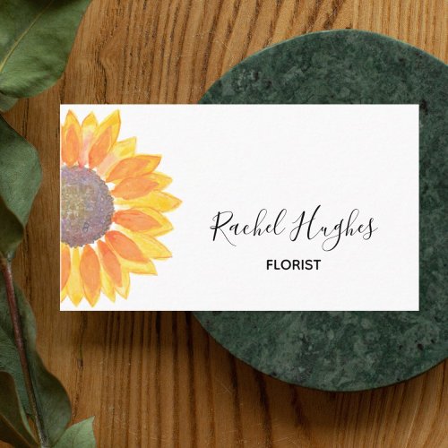 Sunflower Florist Business Card