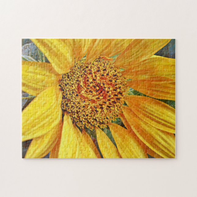 Sunflower Flower Art Close Up Puzzle (Horizontal)