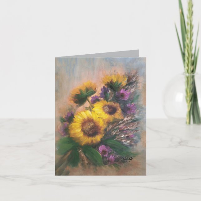 Sunflower Flower card (Front)