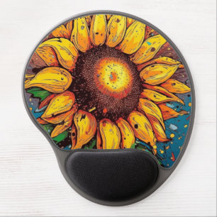 Sunflower. Flower. colourful Gel Mouse Pad