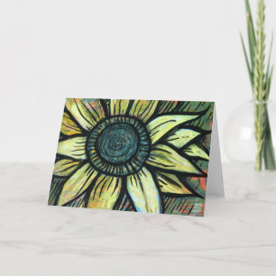 Sunflower flower earth day Sunflowers Art          Card