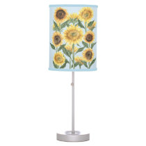 Sunflower Flower Floral Nursery Kids & Baby Table Lamp